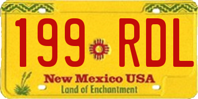 NM license plate 199RDL