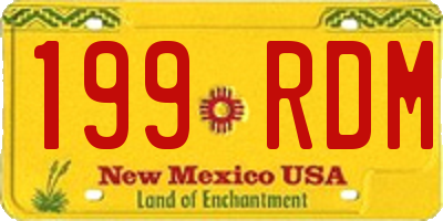 NM license plate 199RDM
