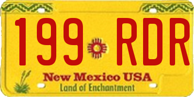 NM license plate 199RDR