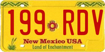 NM license plate 199RDV