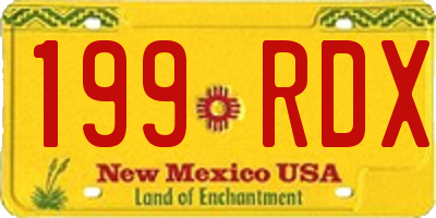 NM license plate 199RDX