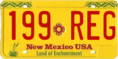 NM license plate 199REG