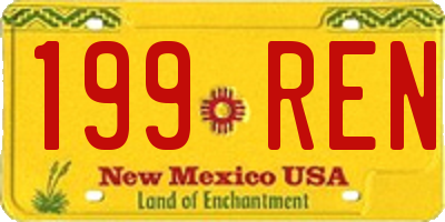 NM license plate 199REN