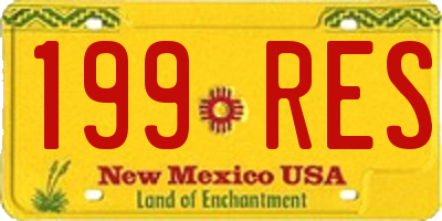 NM license plate 199RES