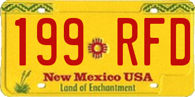 NM license plate 199RFD