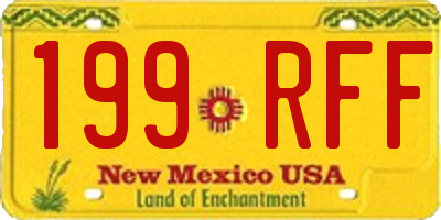 NM license plate 199RFF