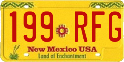 NM license plate 199RFG