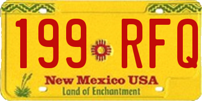 NM license plate 199RFQ