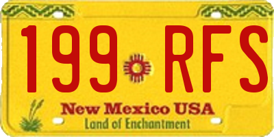 NM license plate 199RFS