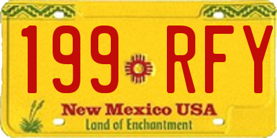 NM license plate 199RFY