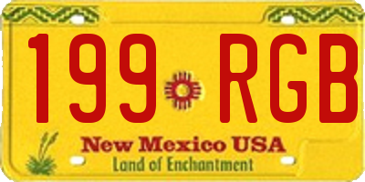 NM license plate 199RGB