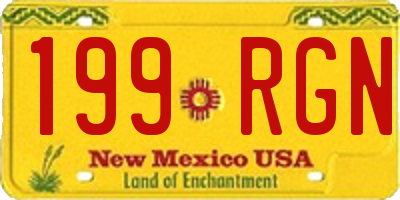 NM license plate 199RGN