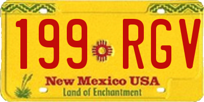 NM license plate 199RGV