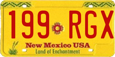 NM license plate 199RGX