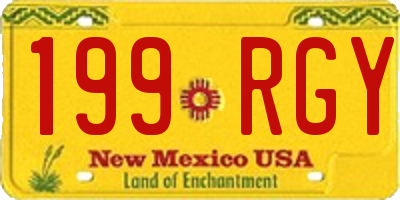 NM license plate 199RGY