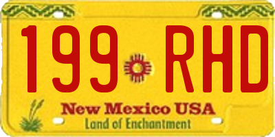 NM license plate 199RHD