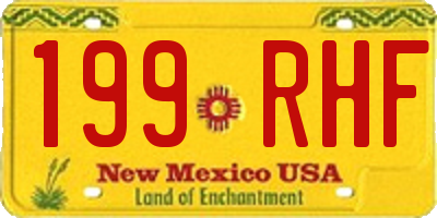 NM license plate 199RHF