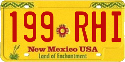 NM license plate 199RHI