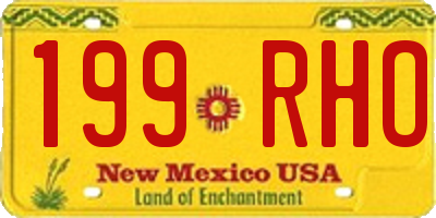 NM license plate 199RHO
