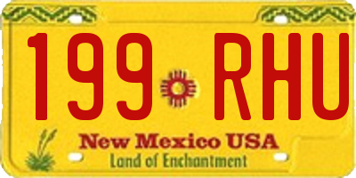 NM license plate 199RHU