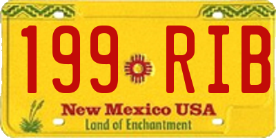 NM license plate 199RIB