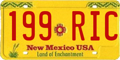NM license plate 199RIC
