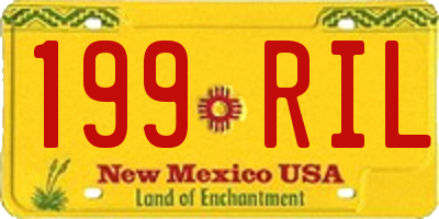 NM license plate 199RIL