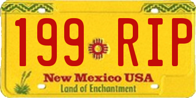 NM license plate 199RIP