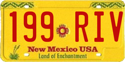 NM license plate 199RIV