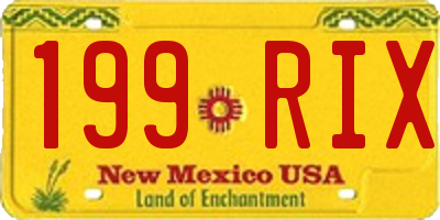 NM license plate 199RIX