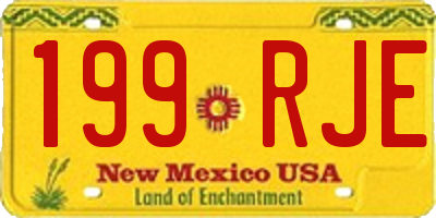 NM license plate 199RJE