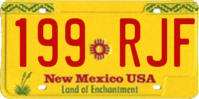 NM license plate 199RJF