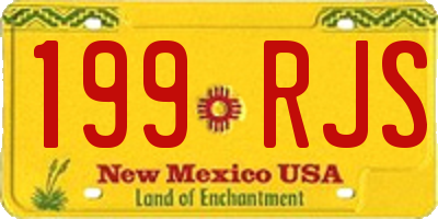 NM license plate 199RJS