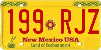 NM license plate 199RJZ