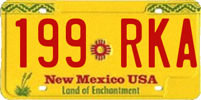 NM license plate 199RKA