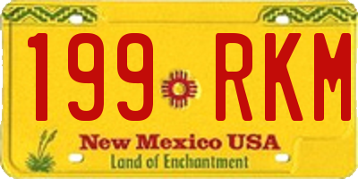 NM license plate 199RKM