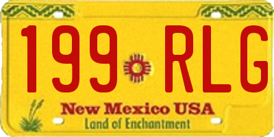 NM license plate 199RLG