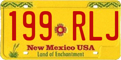 NM license plate 199RLJ