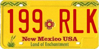 NM license plate 199RLK