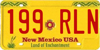 NM license plate 199RLN