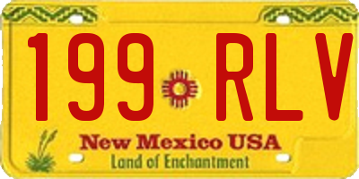 NM license plate 199RLV