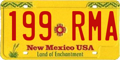 NM license plate 199RMA