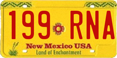 NM license plate 199RNA