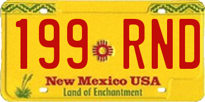 NM license plate 199RND