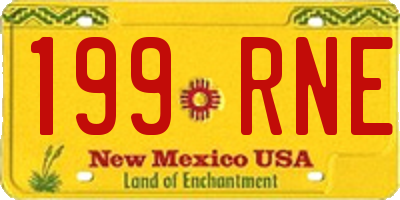 NM license plate 199RNE