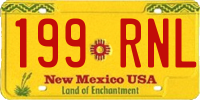 NM license plate 199RNL