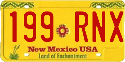 NM license plate 199RNX