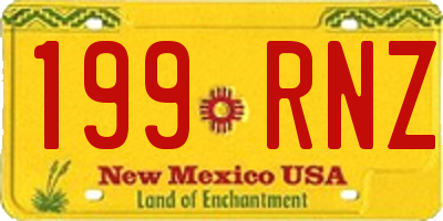NM license plate 199RNZ