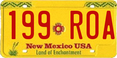 NM license plate 199ROA