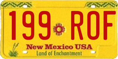 NM license plate 199ROF